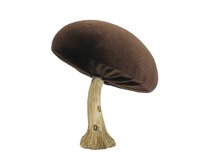 Dekoria Dekoracja Velvet Mushroom 12 cm brown, 11x12 cm