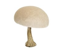 Dekoria Dekoracja Velvet Mushroom 12 cm beige, 11x12 cm