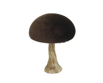 Dekoria Dekoracja Velvet Mushroom 10 cm brown, 9x10 cm