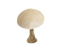 Dekoria Dekorace Velvet Mushroom 10 cm beige, 9x10 cm