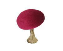 Dekoria Dekorace Velvet Mushroom 10 cm ruby, 9x10 cm