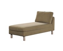 Dekoria Potah na šezlong IKEA Karlstad samostatný, krátký, světle hnědá , Potah na šezlong Karlstad samostatný, Living Velvet, 704-75