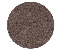 Ayyildiz koberce Kusový koberec Life Shaggy 1500 mocca kruh - 200x200 (průměr) kruh cm Hnědá, Střední (80x160 - 164x240), Syntetický (umělý)