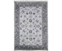 Diamond Carpets koberce Ručně vázaný kusový koberec Diamond DC-USHAK silver/black - 180x275 cm Šedá, Velké (190x270 cm a větší), Přírodní