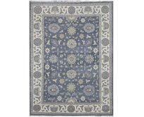 Diamond Carpets koberce Ručně vázaný kusový koberec Diamond DC-ZIGLER Jeans blue/ivory - 180x275 cm Modrá, Velké (190x270 cm a větší), Přírodní