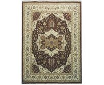 Diamond Carpets koberce Ručně vázaný kusový koberec Diamond DC-SIRAPI Brown/ivory - 180x275 cm Hnědá, Velké (190x270 cm a větší), Přírodní