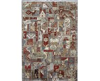 Diamond Carpets koberce Ručně vázaný kusový koberec Diamond DC-PATCH RED MULTI - 180x275 cm Vícebarevná, Velké (190x270 cm a větší), Přírodní