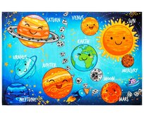 Obsession koberce Dětský kusový koberec Torino kids 230 SOLAR SYSTEM - 80x120 cm Vícebarevná, Střední (80x160 - 164x240), Syntetický (umělý)
