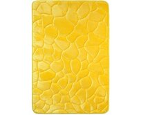 BO-MA koberce Protiskluzová koupelnová předložka 3D 0133 yellow - 50x80 cm Žlutá, Malé (80x150 cm a menší), Syntetický (umělý)