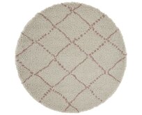 Mint Rugs - Hanse Home koberce Kusový koberec Allure  Cream/Rose - 120x120 (průměr) kruh cm Bílá, Střední (80x160 - 164x240), Syntetický (umělý)