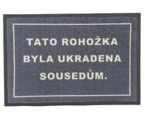 Rohožka Ukradeno sousedům 40x60 cm - 40x60 cm Šedá, Malé (80x150 cm a menší), Syntetický (umělý)