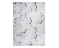 Dywany Łuszczów Kusový koberec ANDRE Hexagon 3D 1180 - 160x220 cm Šedá, Střední (80x160 - 164x240), Syntetický (umělý)