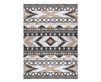 Dywany Łuszczów Kusový koberec Cooper Sisal Aztec 22235 ecru/black - 180x270 cm Černá, Velké (190x270 cm a větší), Syntetický (umělý)