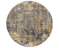 Flair Rugs koberce Kusový koberec Cocktail Wonderlust Grey/Ochre kruh - 160x160 (průměr) kruh cm Žlutá, Střední (80x160 - 164x240), Syntetický (umělý)