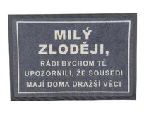 Rohožka Milý zloději 40x60 cm - 40x60 cm Černá, Malé (80x150 cm a menší), Syntetický (umělý)