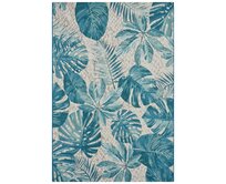 Hanse Home Collection koberce Kusový koberec Flair  Tropical Leaves Turqouise - 160x235 cm Modrá, Velké (190x270 cm a větší), Syntetický (umělý)