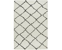 Mint Rugs - Hanse Home koberce Kusový koberec Allure 102753 creme schwarz - 200x290 cm Bílá, Velké (190x270 cm a větší), Syntetický (umělý)