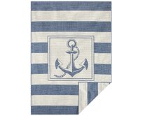 NORTHRUGS - Hanse Home koberce Kusový koberec Twin Supreme  Blue/Cream – na ven i na doma - 80x150 cm Modrá, Velké (190x270 cm a větší), Syntetický (umělý)