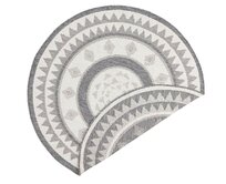 NORTHRUGS - Hanse Home koberce Kusový koberec Twin Supreme 103413 Jamaica grey creme kruh - 140x140 (průměr) kruh cm Šedá, Střední (80x160 - 164x240), Syntetický (umělý)