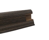 Döllken Lišta PVC obvodová SLK50 W181 Wenge kibolo - Koncovka pravá Hnědá, 25x50x2500 mm, Syntetický (umělý)