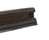 Döllken Lišta PVC obvodová SLK50 W476 Wenge - Koncovka levá Wenge, 25x50x2500 mm, Syntetický (umělý)