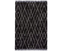 Flair Rugs koberce Kusový koberec Domino Aisha Berber Monochrome - 120x170 cm Černá, Střední (80x160 - 164x240), Syntetický (umělý)