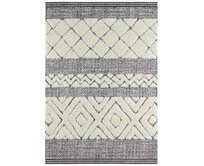 Mint Rugs - Hanse Home koberce Kusový koberec Handira  Black/Cream - 80x200 cm Bílá, Střední (80x160 - 164x240), Syntetický (umělý)