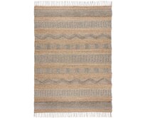 Flair Rugs koberce Kusový koberec Jubilant Medina Jute Natural/Grey - 160x230 cm Béžová, Střední (80x160 - 164x240), Přírodní