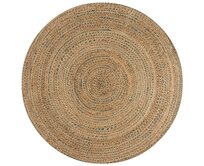 Flair Rugs koberce Kusový koberec Capri Jute Natural/Blue kruh - 180x180 (průměr) kruh cm Béžová, Střední (80x160 - 164x240), Přírodní