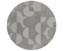 Flair Rugs koberce Kusový koberec Moderno Gigi Grey kruh - 160x160 (průměr) kruh cm Šedá, Střední (80x160 - 164x240), Přírodní