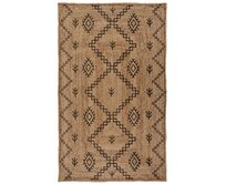 Flair Rugs koberce Kusový koberec Printed Jute Rowen Natural/Black - 120x170 cm Béžová, Velké (190x270 cm a větší), Přírodní