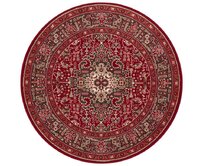 Nouristan - Hanse Home koberce Kruhový koberec Mirkan  Oriental red - 160x160 (průměr) kruh cm Červená, Střední (80x160 - 164x240), Syntetický (umělý)