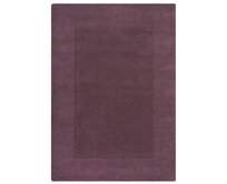 Flair Rugs koberce Kusový ručně tkaný koberec Tuscany Textured Wool Border Purple - 120x170 cm Fialová, Velké (190x270 cm a větší), Přírodní