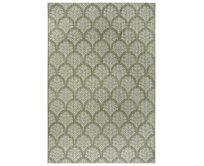 Hanse Home Collection koberce Kusový koberec Flatweave  Green/Cream – na ven i na doma - 160x230 cm Zelená, Střední (80x160 - 164x240), Syntetický (umělý)