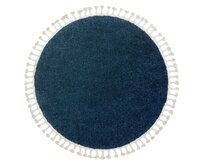 Dywany Łuszczów Kusový koberec Berber 9000 navy kruh - 120x120 (průměr) kruh cm Modrá, Střední (80x160 - 164x240), Syntetický (umělý)