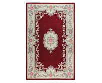 Flair Rugs koberce Ručně všívaný kusový koberec Lotus premium Red - 67x210 cm Červená, Velké (190x270 cm a větší), Přírodní