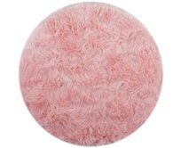 Flair Rugs koberce AKCE: 120x120 (průměr) kruh cm Kusový koberec Faux Fur Sheepskin Pink kruh - 120x120 (průměr) kruh cm Růžová, Malé (80x150 cm a menší), Syntetický (umělý)