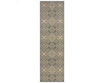 Flair Rugs koberce Běhoun Florence Alfresco Tile Grey - 66x230 cm Šedá, Velké (190x270 cm a větší), Syntetický (umělý)