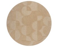 Flair Rugs koberce Kusový koberec Moderno Gigi Natural kruh - 160x160 (průměr) kruh cm Béžová, Střední (80x160 - 164x240), Přírodní