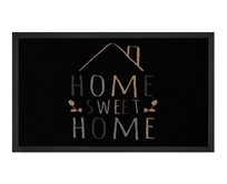 Hanse Home Collection koberce Protiskluzová rohožka Printy  Black Creme - 45x75 cm Černá, Malé (80x150 cm a menší), Syntetický (umělý)