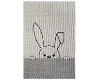 Hanse Home Collection koberce Dětský kusový koberec Flatweave Kids Rugs  Cream/Black - 120x170 cm Šedá, Střední (80x160 - 164x240), Syntetický (umělý)