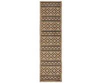 Flair Rugs koberce Běhoun Printed Jute Luis Natural/Black - 60x230 cm Béžová, Střední (80x160 - 164x240), Přírodní