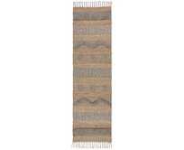 Flair Rugs koberce Běhoun Jubilant Medina Jute Natural/Grey - 60x230 cm Béžová, Střední (80x160 - 164x240), Přírodní