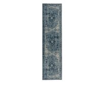 Flair Rugs koberce Běhoun Manhattan Antique Blue - 60x230 cm Modrá, Střední (80x160 - 164x240), Přírodní