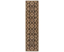 Flair Rugs koberce Běhoun Printed Jute Rowen Natural/Black - 60x230 cm Béžová, Střední (80x160 - 164x240), Přírodní