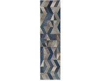 Flair Rugs koberce Běhoun Moda Asher Blue - 60x230 cm Modrá, Střední (80x160 - 164x240), Přírodní