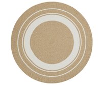 NORTHRUGS - Hanse Home koberce Kusový koberec Braided  Creme Beige kruh – na ven i na doma - 150x150 (průměr) kruh cm Béžová, Střední (80x160 - 164x240), Syntetický (umělý)