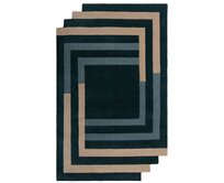 Flair Rugs koberce Ručně všívaný kusový koberec Abstract Labyrinth Shaped Blue - 150x240 cm Modrá, Velké (190x270 cm a větší), Přírodní