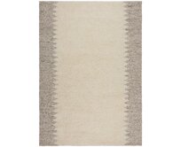 Flair Rugs koberce Ručně tkaný kusový koberec Minerals Border Natural - 80x150 cm Bílá, Střední (80x160 - 164x240), Přírodní