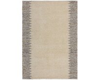 Flair Rugs koberce Ručně tkaný kusový koberec Minerals Border Black/White - 80x150 cm Bílá, Střední (80x160 - 164x240), Přírodní